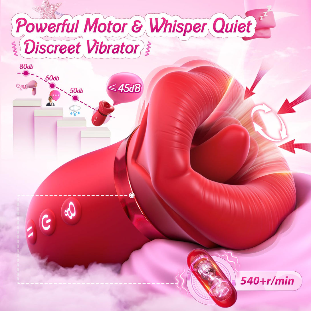 rosvibe - 4IN1 Mouth Sucking Vibrator Rose Sex Toy - rosvibe