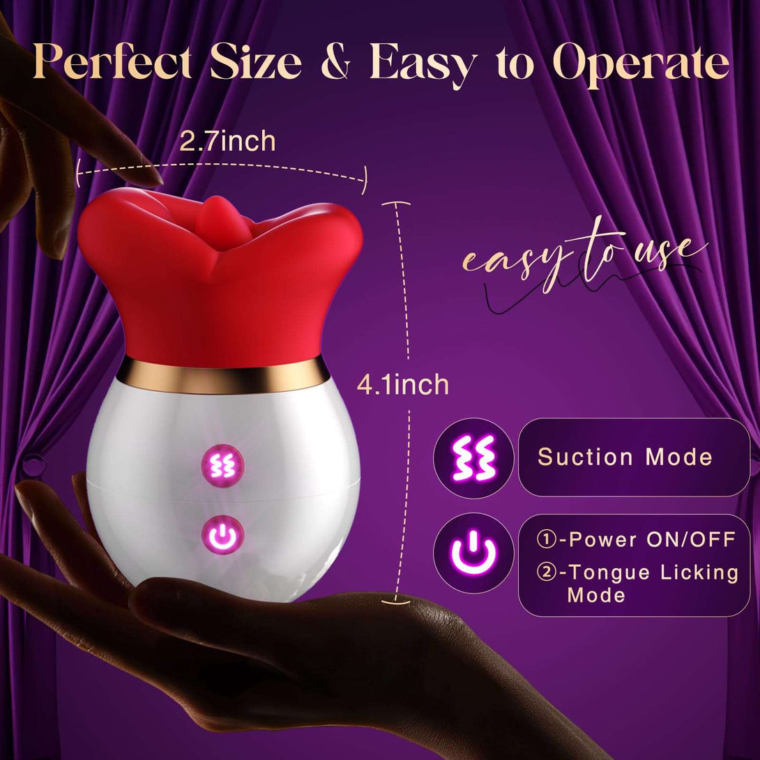 rosvibe - 3IN1 Big Mouth Shaped Sex Toy Sucking Vibrator Adult Toys