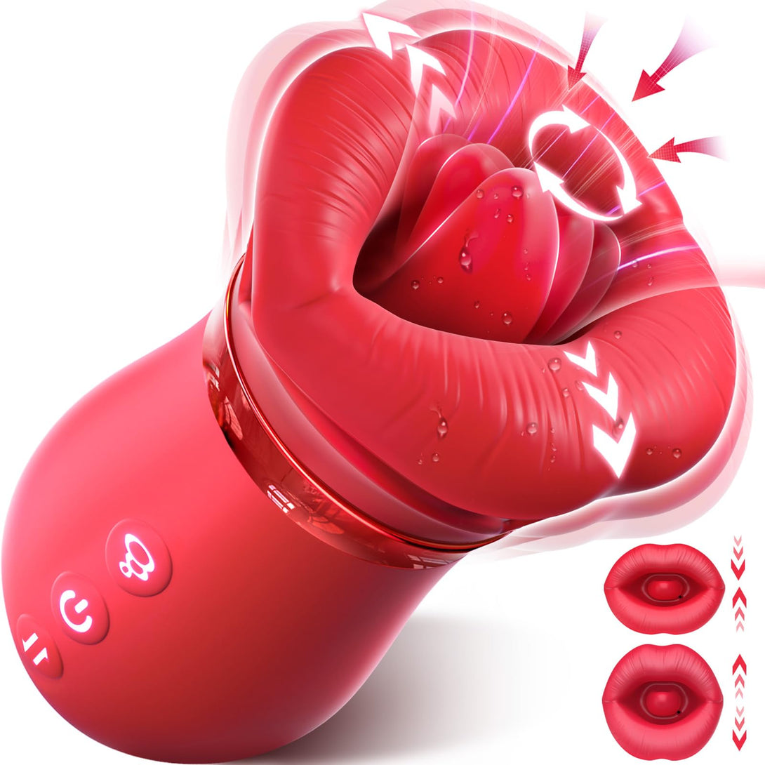 rosvibe - 4IN1 Mouth Sucking Vibrator Rose Sex Toy - rosvibe