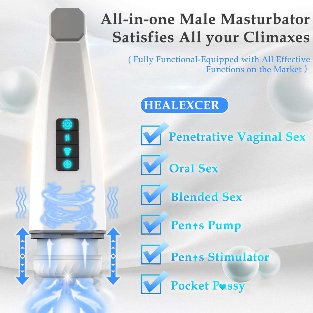 rosvibe - 007-â…?Penis 4D  Clip Suction Smart Real Voice Tongue Lick Male Masturbator Cup - rosvibe