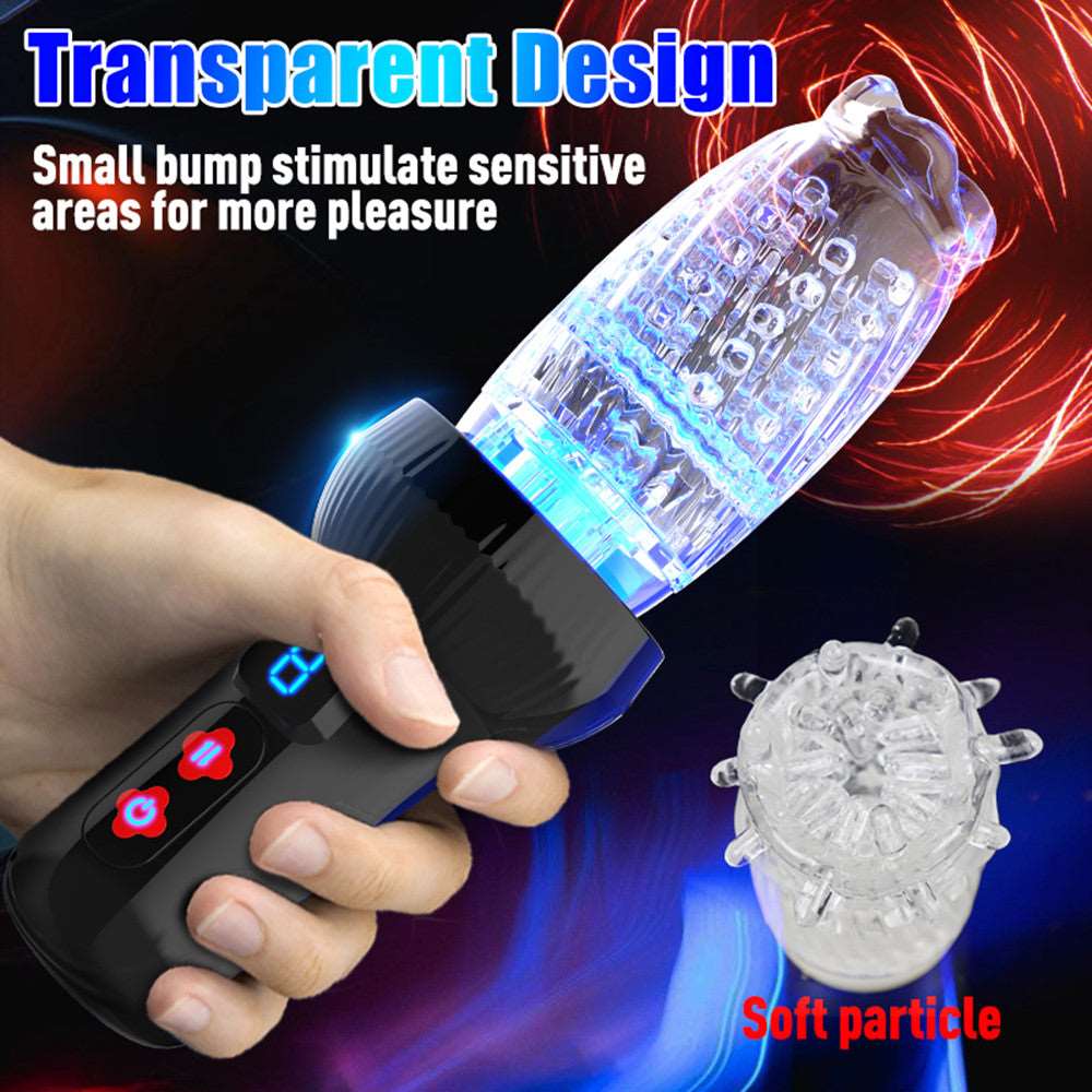 rosvibe - 4.0 Version Torch 9 *9 Thrusting Rotating Penis Stroker Male Rose Toy