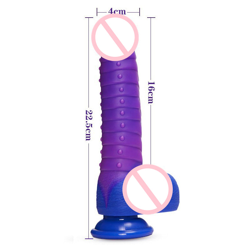 rosvibe - Telescopic Dildo Silicone Realistic Big Fake Penis Dildo Vibrator - rosvibe