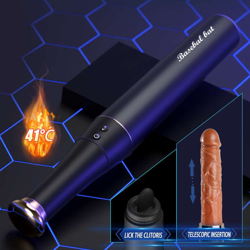 rosvibe - Baseball - Automatic Telescopic Dildo With Tongue Licking And Heating Function - rosvibe