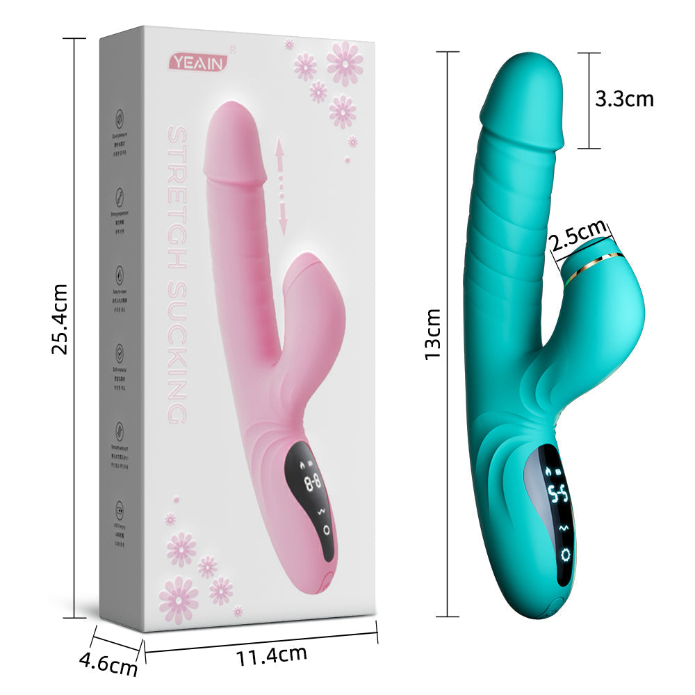 rosvibe - Suck Telescopic Heating Vibrator - rosvibe