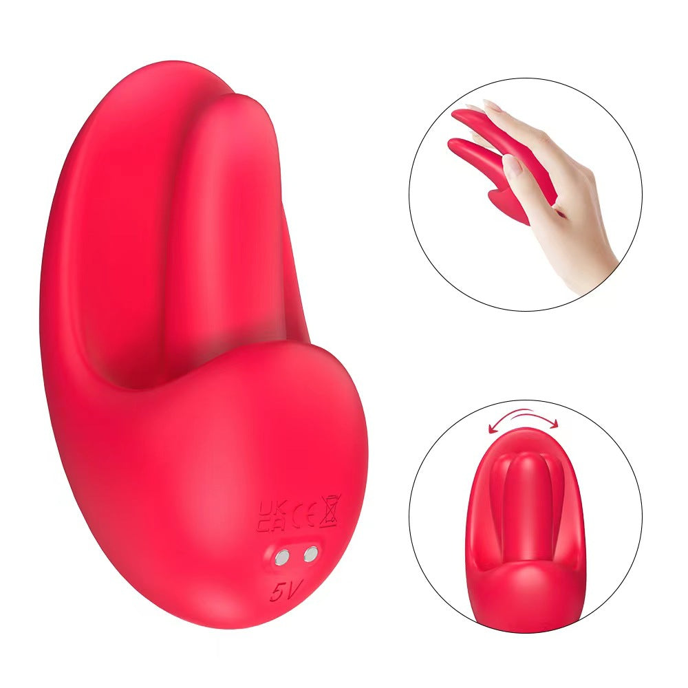 rosvibe - Tongue Shape Licking Nipples Clit Stimulation Vibrators For Women - rosvibe