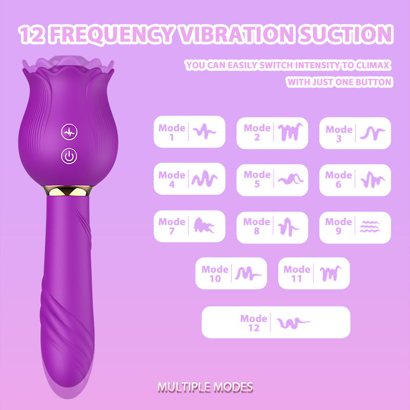 rosvibe - Rose Shaker Sucking Jump Egg Adult Toy G-spot Masturbation Device for Women - rosvibe