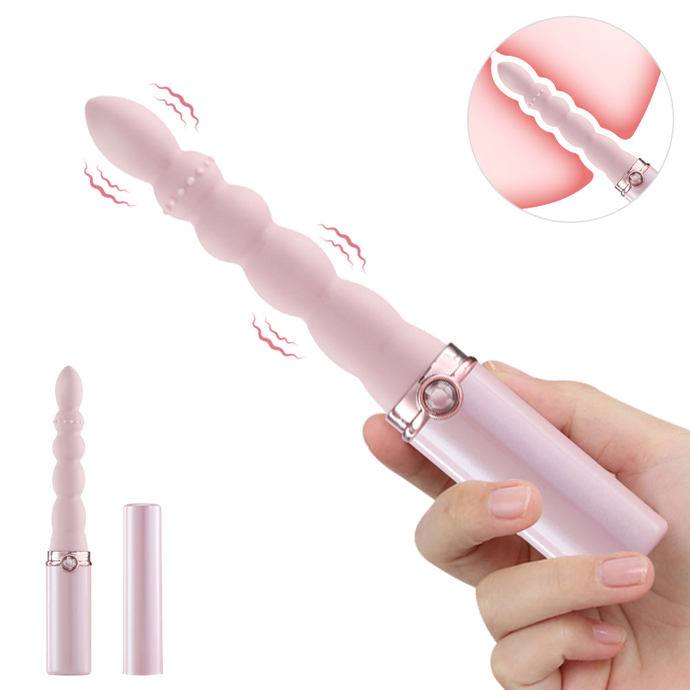 rosvibe - Lipstick Vibrator Anal Beads G-spot Stimulator Prostate Massager - rosvibe