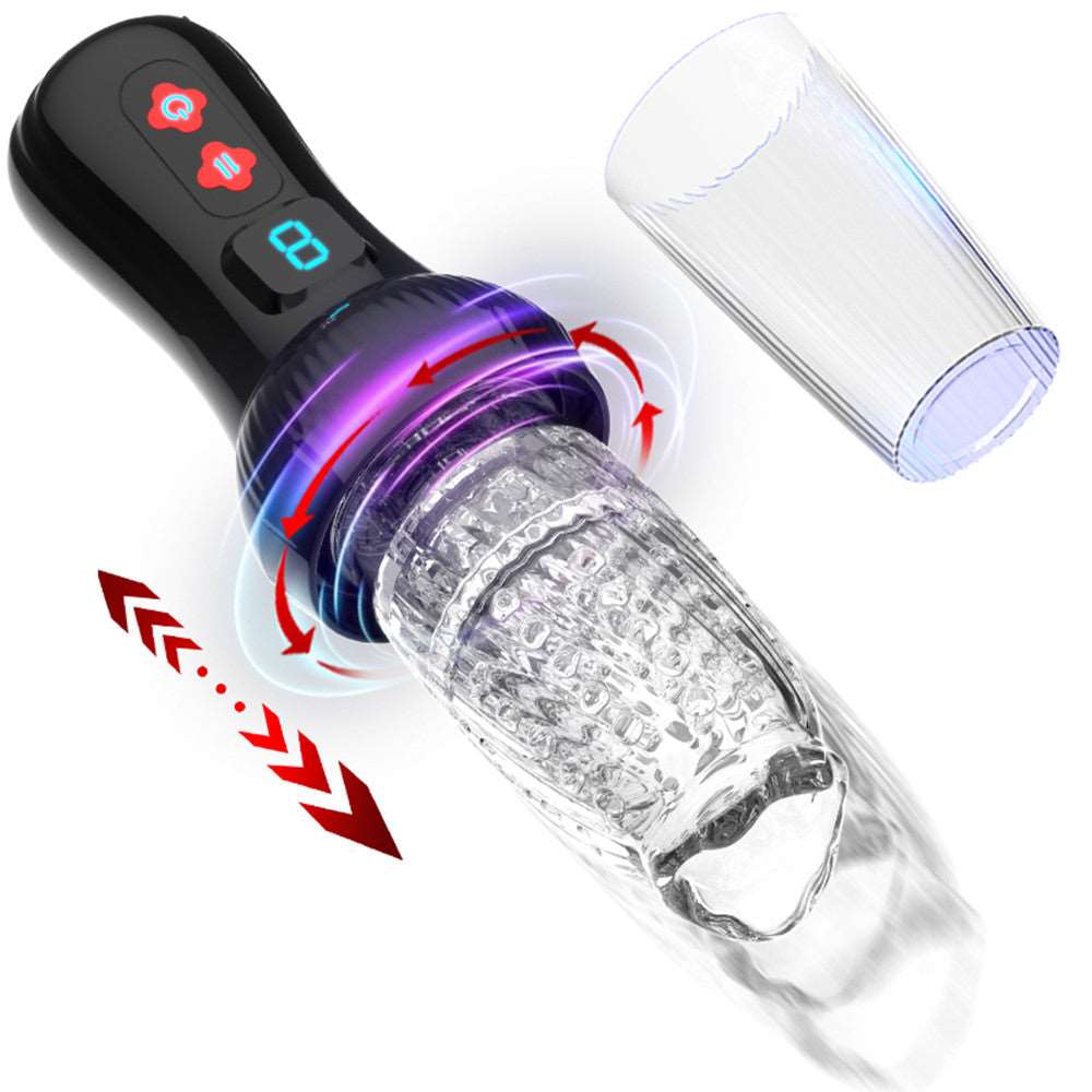 rosvibe - 4.0 Version Torch 9 *9 Thrusting Rotating Penis Stroker Male Rose Toy