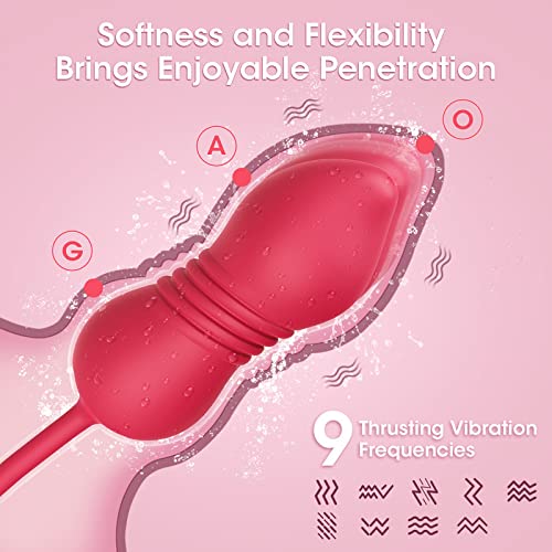 rosvibe - Rose Toy Vibrator Female Telescopic Egg Jumping  Tongue Licker Sex Toys - rosvibe