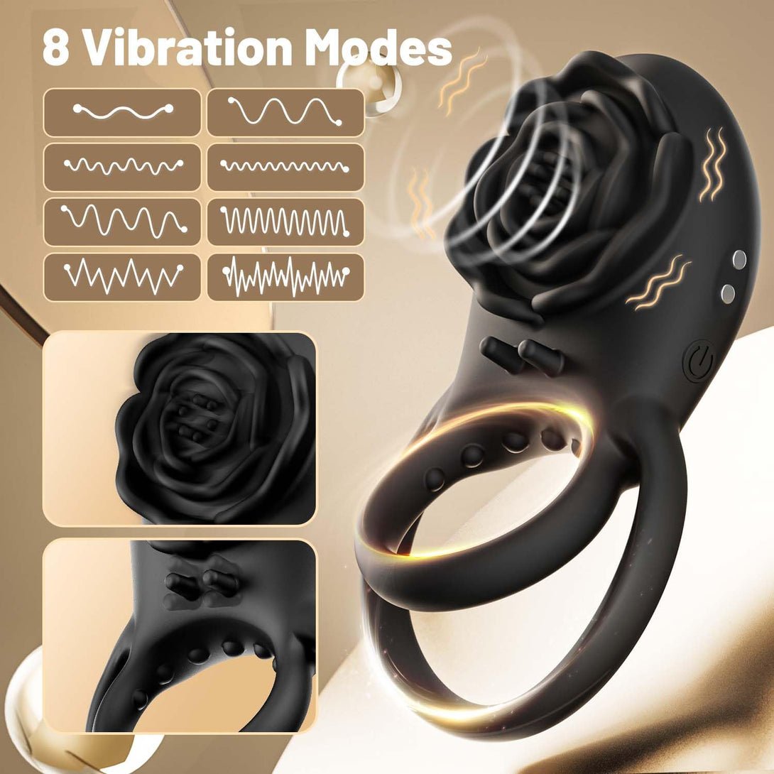 rosvibe - Rose Clitoral Stimulator Couples Sex Toys for Men Women Pleasure - rosvibe