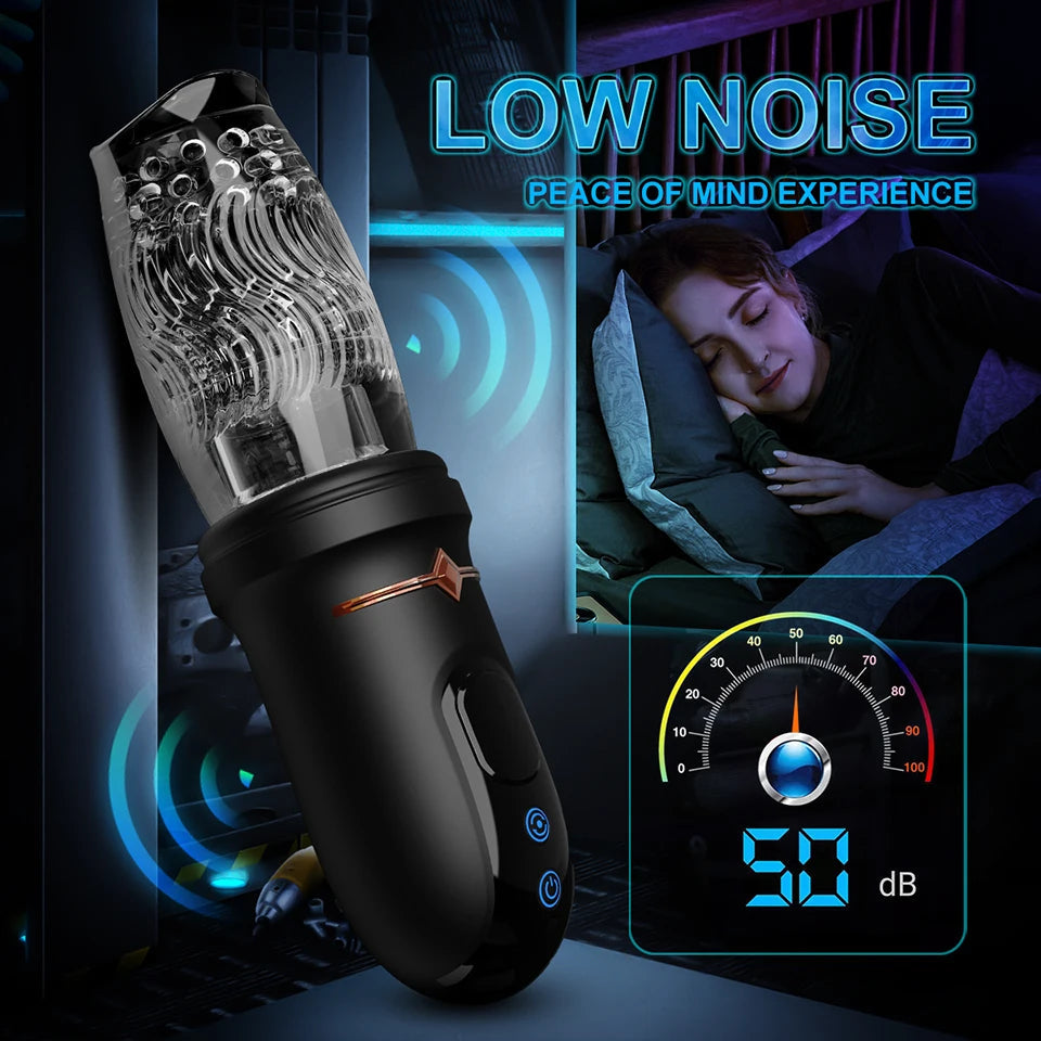 rosvibe - Gawk Gawk 9000 LED Automatic Electric Piston Rotating Sucker Male Blowjob Masturbator - rosvibe