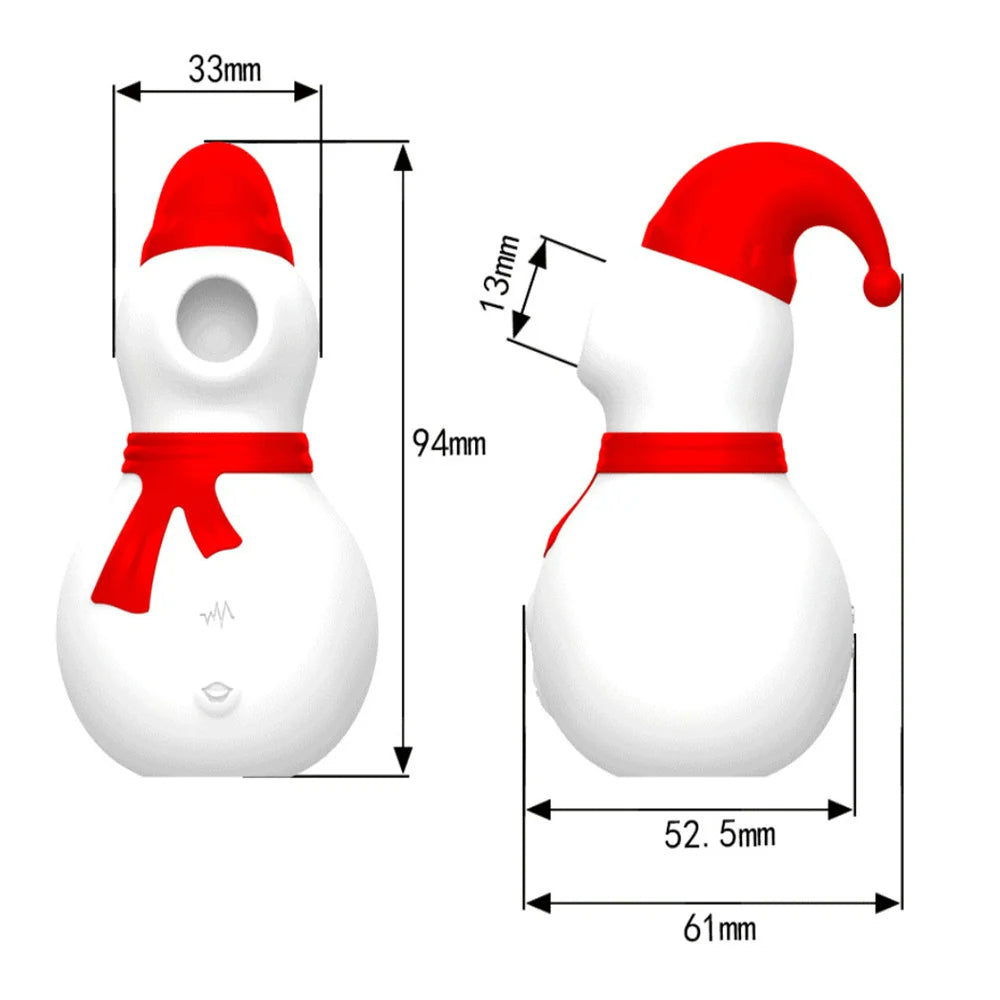 rosvibe -  Christmas Snowman Vacuum Powerful Sucking Vibrator - rosvibe