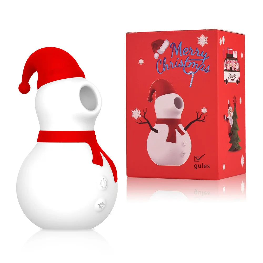 rosvibe -  Christmas Snowman Vacuum Powerful Sucking Vibrator - rosvibe