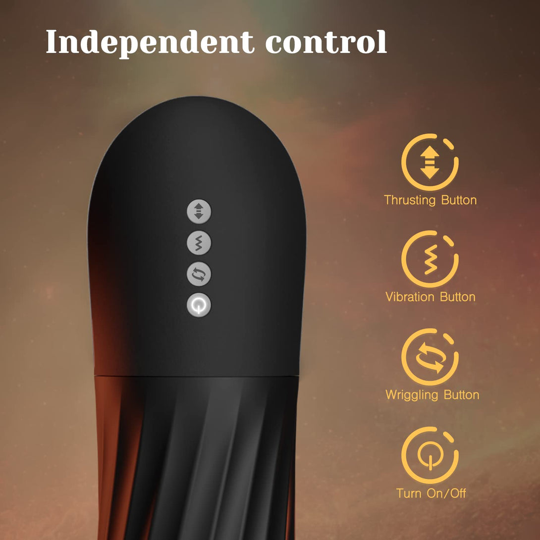 rosvibe - Rocket 3d Realistic Textured Electric Stroker With 5 Thrusting Rotating Modes - rosvibe