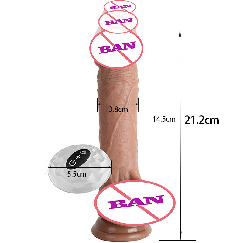 rosvibe - Waterproof 7 Frequency Retractable Swing Dildo - rosvibe