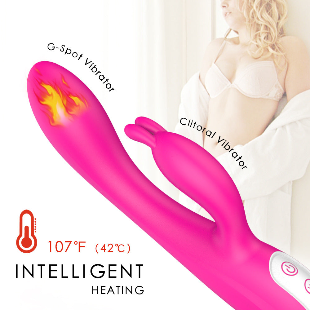 rosvibe - Female Masturbation Device Rabbit Heated Vibrator Waterproof - rosvibe