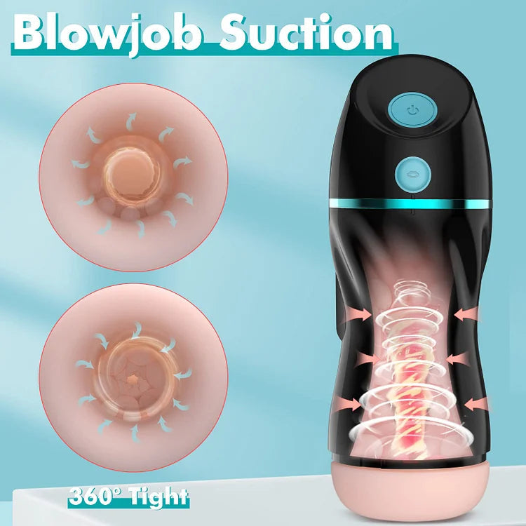 rosvibe Automatic Sucking Male Masturbators Upgraded 7 Vibration & Suction - rosvibe