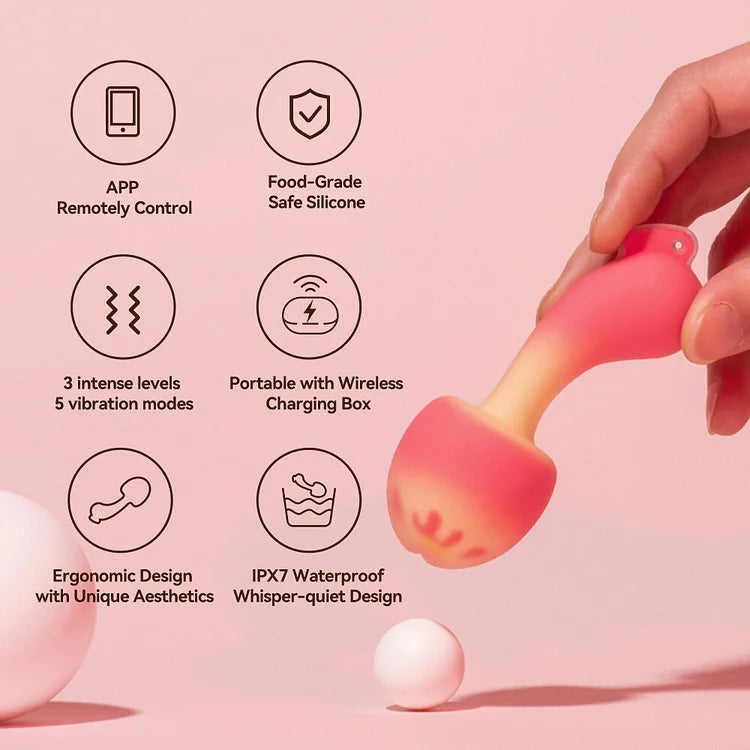 rosvibe - Sunset Mushroom Vibrator G Spot Clitoris Vibrator With Charging Warehouse - rosvibe