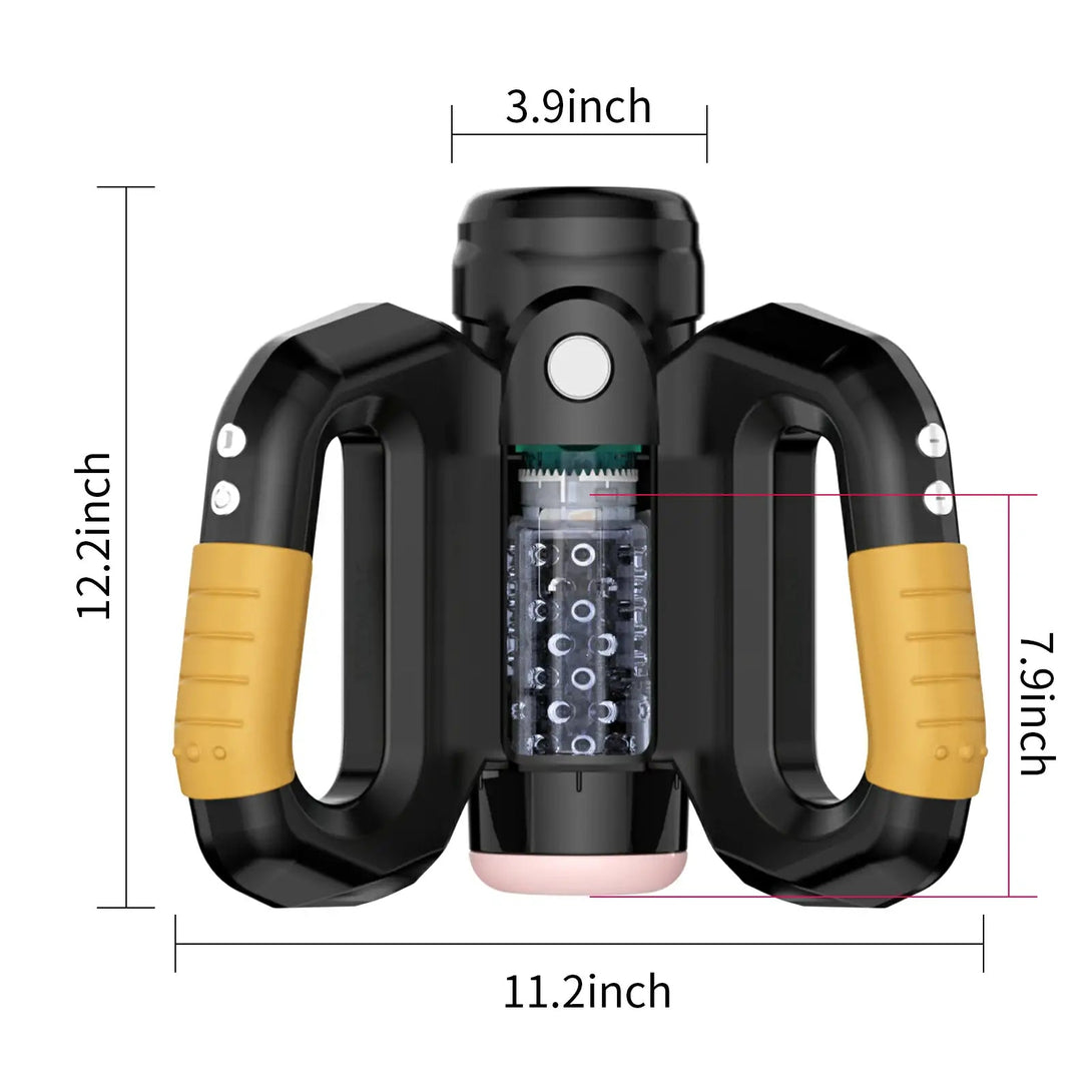 rosvibe - Hercules Grip Master Upgraded Fully Automatic Telescopic Rotating Masturbation Cup - rosvibe