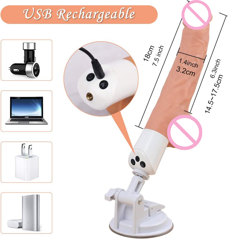 rosvibe - Scimitar  Automatic Telescopic Vibration Gun Simulation Mastic  Female Masturbation - rosvibe