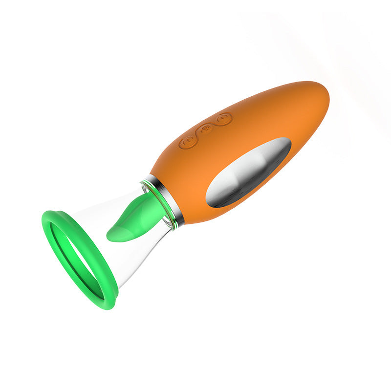 rosvibe - Carrot Vibrator Female Masturbator Vibration Av Automatic Heating Sucking Tongue Licker Pluggable - rosvibe