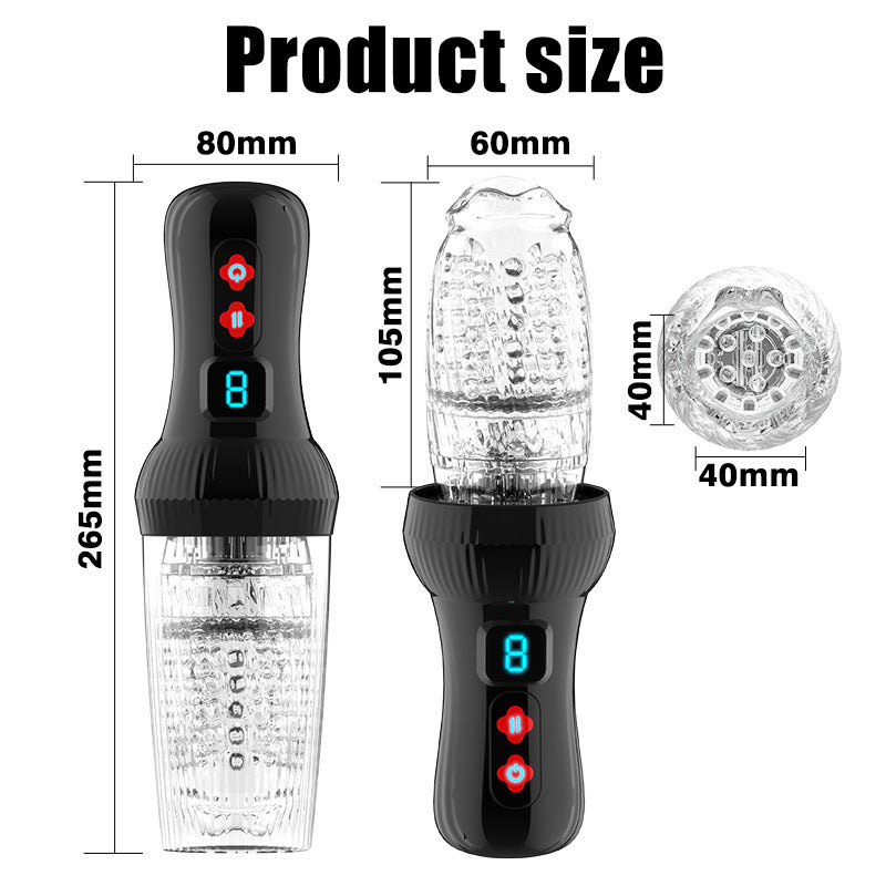 rosvibe - Gawk Gawk 6000 4.0 Version Torch 9 *9 Thrusting Rotating Penis Stroker Male Rose Toy - rosvibe