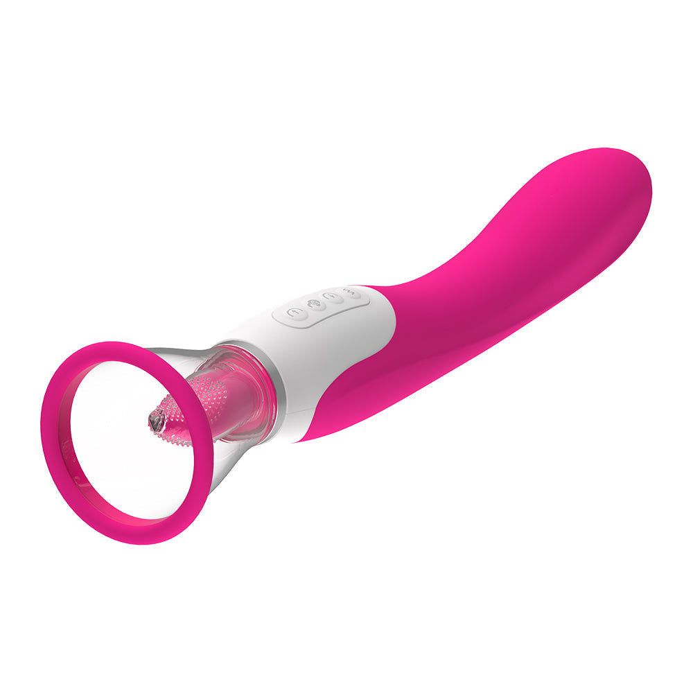 rosvibe - Hard Rock Vibrating Rod Female Masturbator Vibrating Av Bead Rotating Rod Automatic Heating Sucking Tongue Licker Pluggable Device - rosvibe