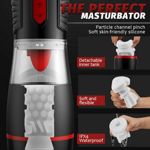 rosvibe - 4 Sucking Modes Penis Cup 7 Tongue Licking Male Masturbator Cup - rosvibe