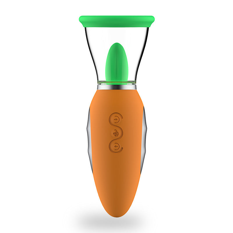 rosvibe - Carrot Vibrator Female Masturbator Vibration Av Automatic Heating Sucking Tongue Licker Pluggable - rosvibe