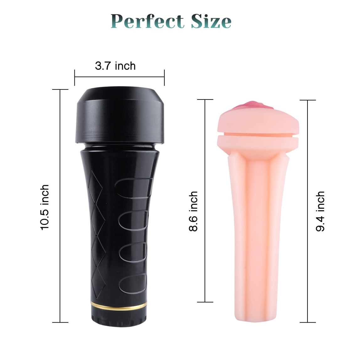 rosvibe - Male Masturbators Cup  Realistic Textured Pocket Vagina Pussy Masturbation Stroker - rosvibe