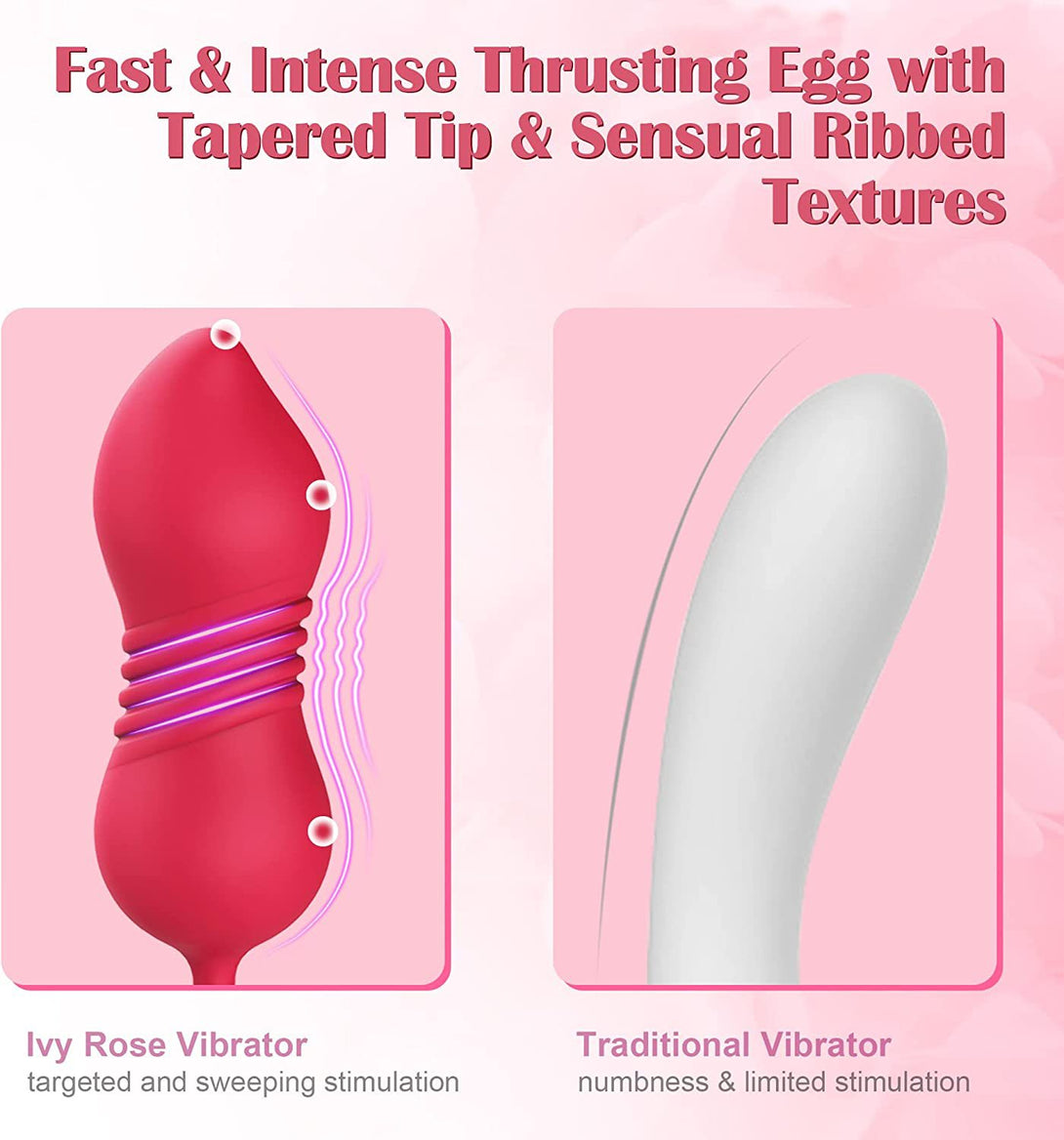 rosvibe - S475-7 4-in-1 Three Pistils Rose Toy With Telescopic Egg - rosvibe