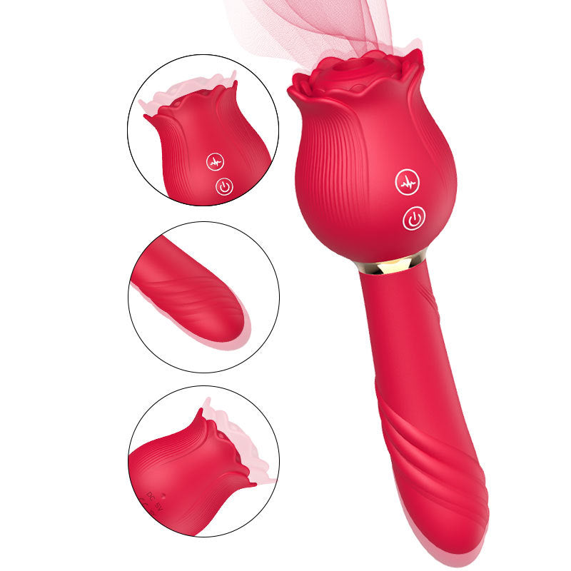 rosvibe - Rose Shaker Sucking Jump Egg Adult Toy G-spot Masturbation Device for Women - rosvibe