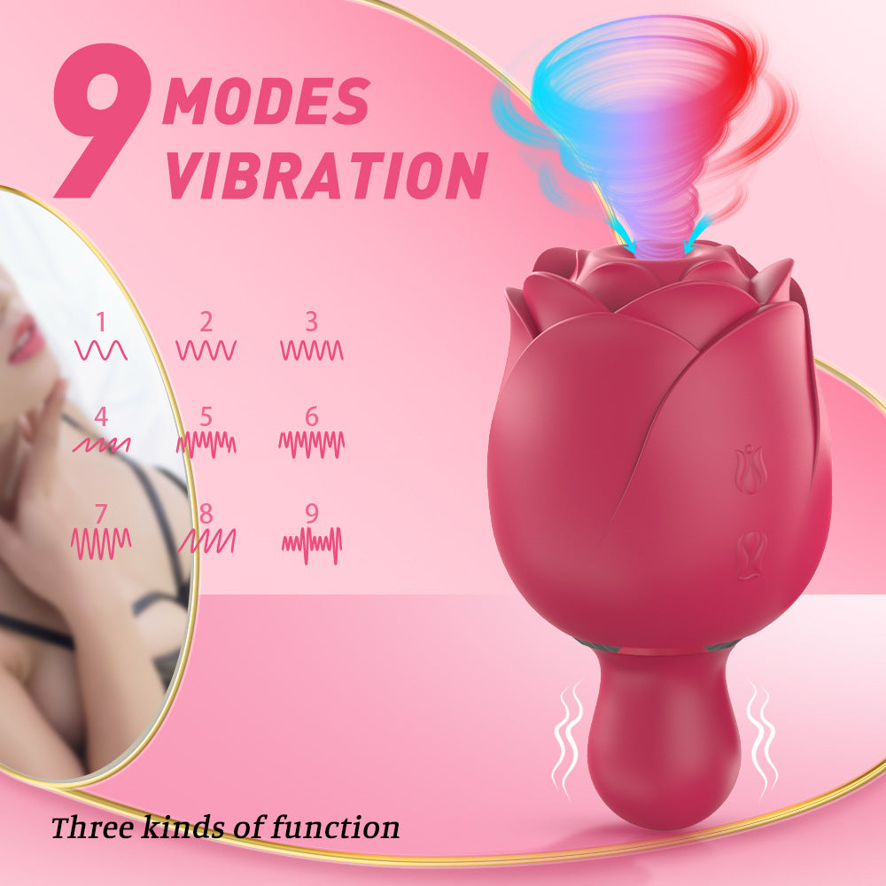 rosvibe - Sucking Tapping And Vibrating Rose Toy - rosvibe