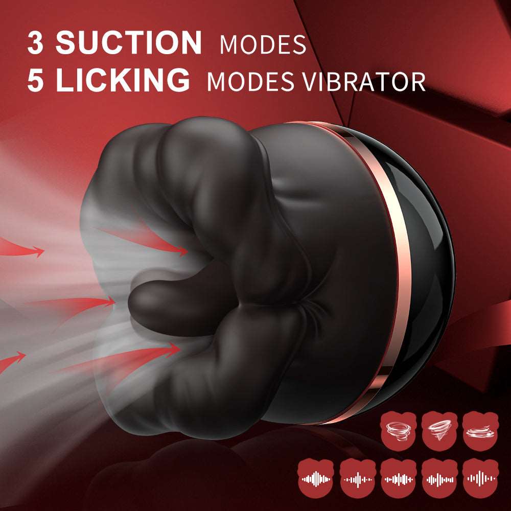 rosvibe - Big-Mouth Tongue Sucking Female Masturbator Massager Rechargeable Vibrator - rosvibe