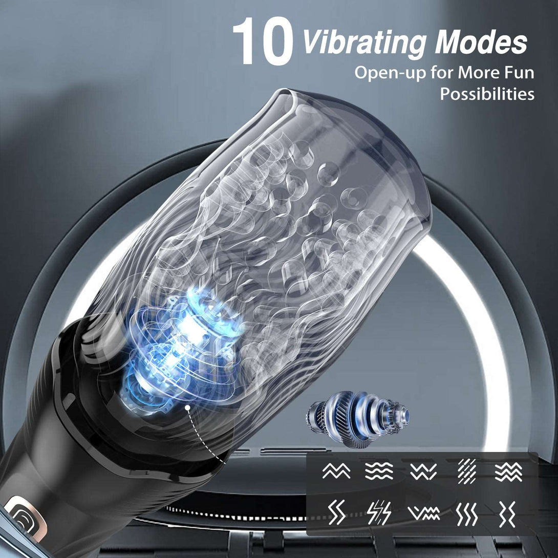 rosvibe - 3.0 Version Male Rose Thrusting Rotating And Vibrating Oral Sex Masturbation Cup