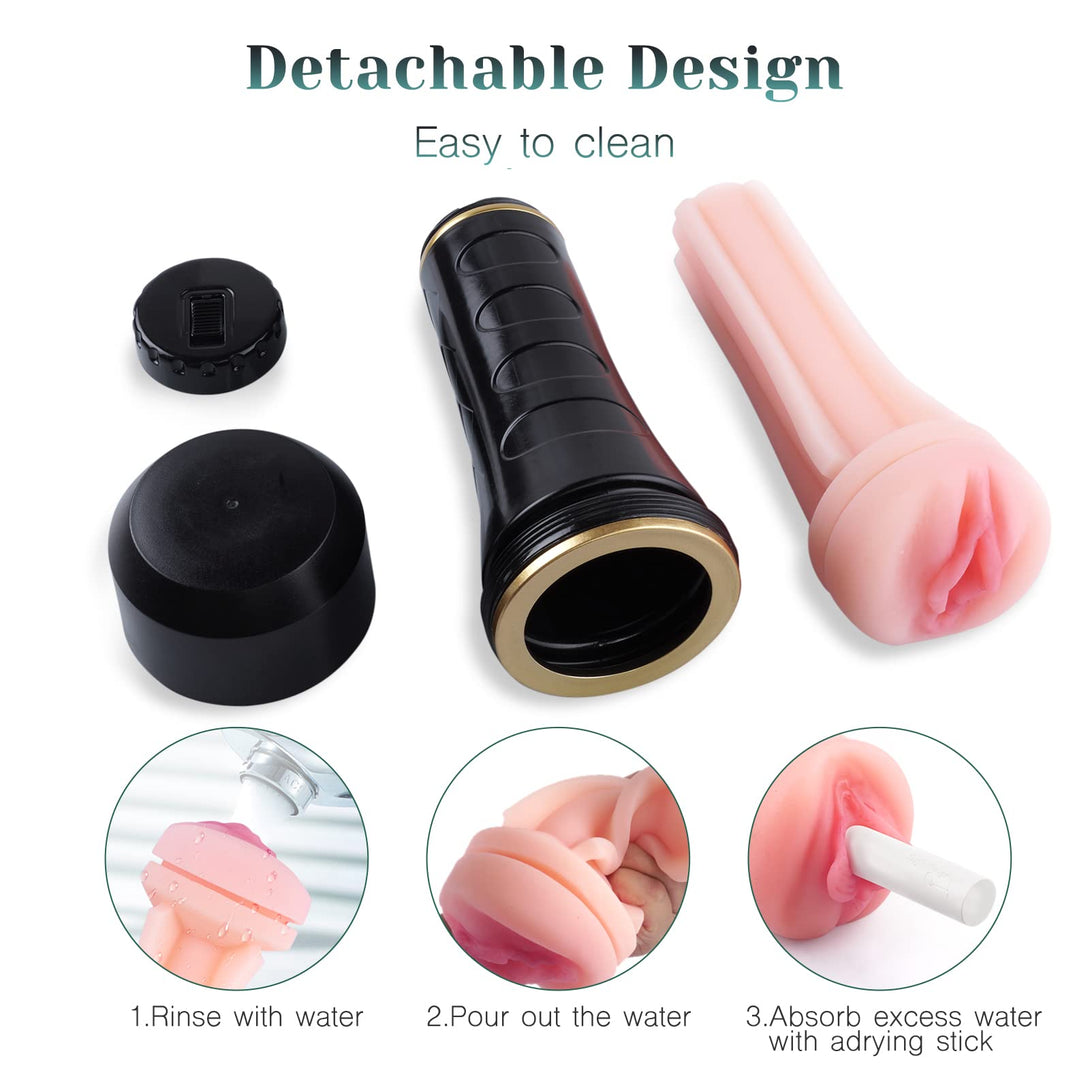 rosvibe - Male Masturbators Cup  Realistic Textured Pocket Vagina Pussy Masturbation Stroker - rosvibe