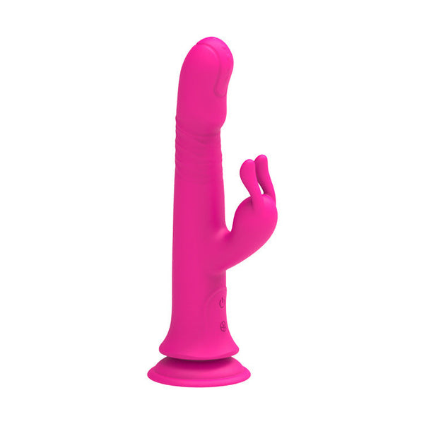 rosvibe - Rain Love Thrusting Strong Shock Rabbit Vibrator With Suction Cup - rosvibe