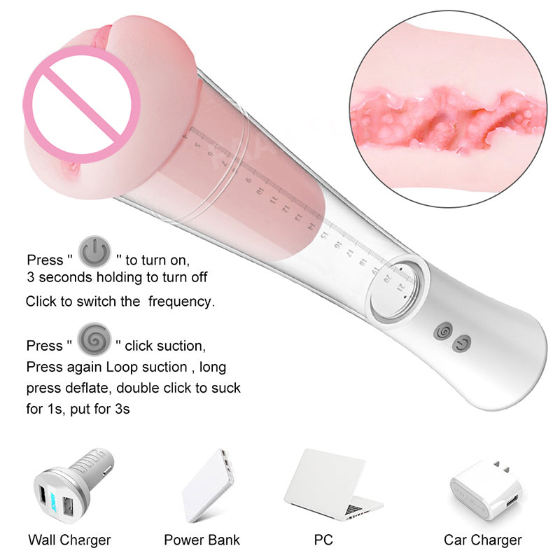 rosvibe - Male Masturbation Cup Penis Extender Vacuum Pump - rosvibe