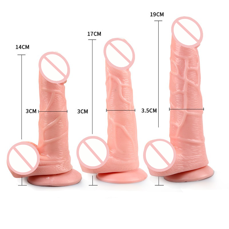 rosvibe - Realistic Silicone Thick Dildo Suction - rosvibe