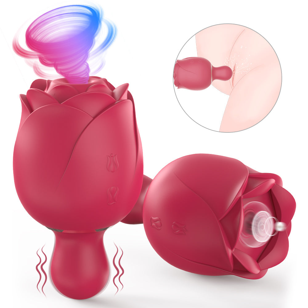 rosvibe - Sucking Tapping And Vibrating Rose Toy - rosvibe