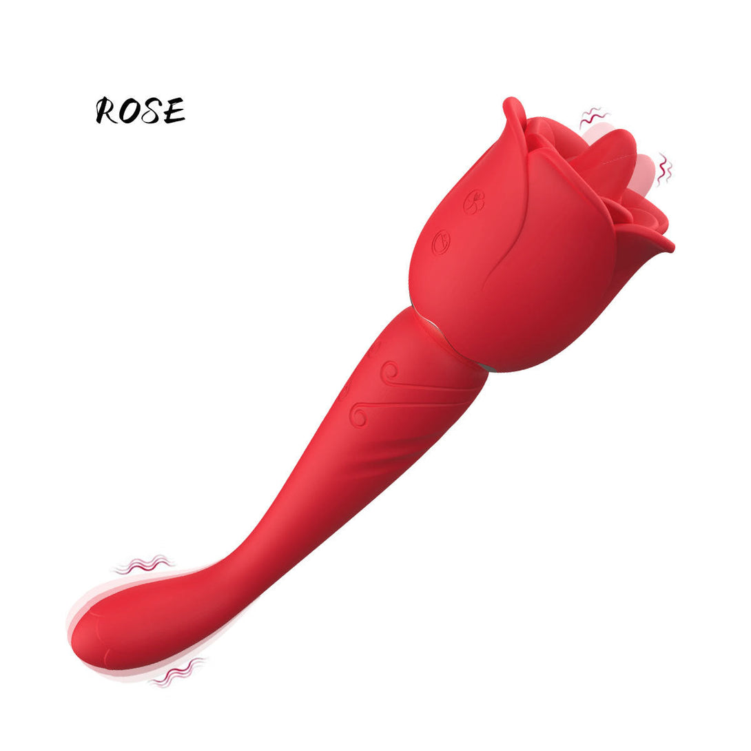 rosvibe - Rose Honey Tongue Licking Vibration G Point Massage Stick Nipple Masturbation Device - rosvibe