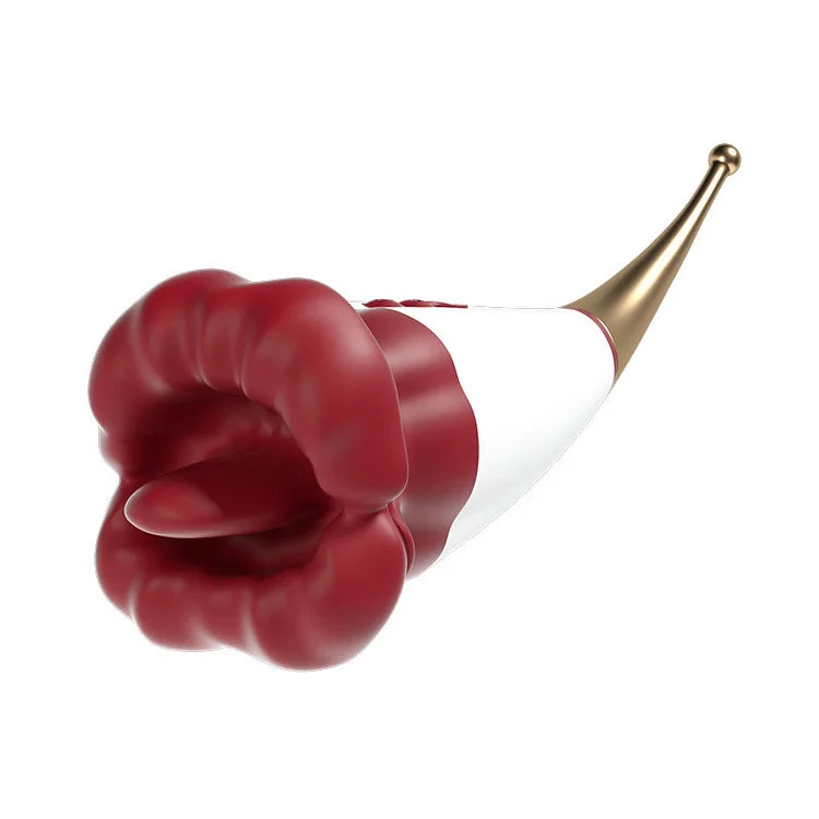 rosvibe - Rose Lip Nibble Suction Clitoral Stimulator Vibrator - rosvibe