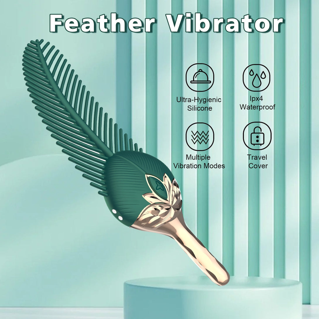 Peacock Feather - Clitoral Stimulator Body Massager Couple Sex Toy With 10 Modes Vibration - rosvibe