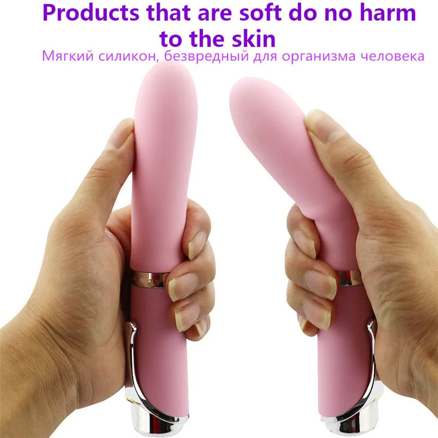 rosvibe 10 Speed Pen-shaped G-spot Vibrating Dildo Magic Massager - rosvibe