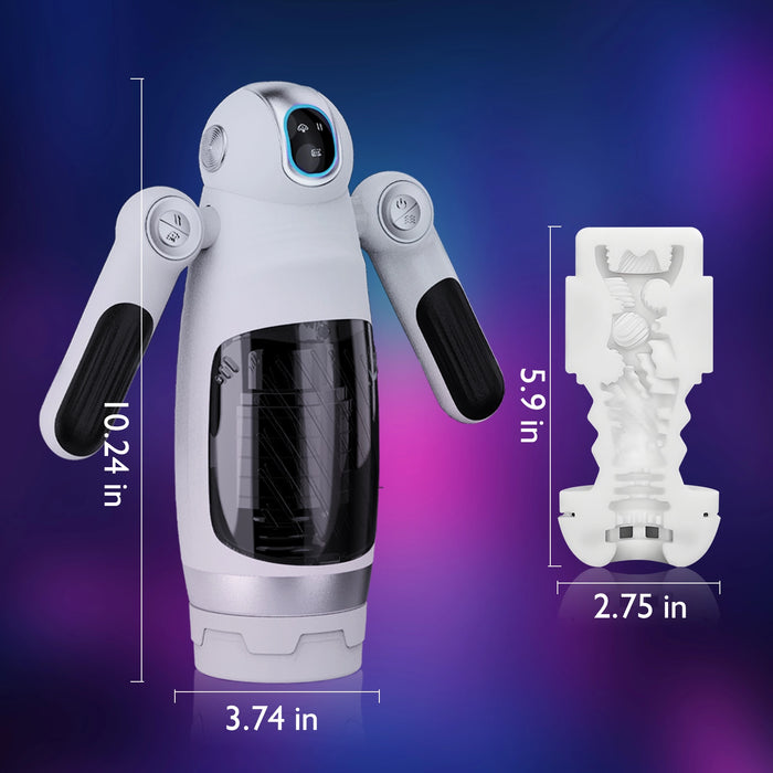 Bella Bot Robot Telescopic Vibrating Male Penis Stroker - rosvibe